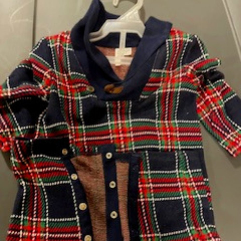 Janie & Jack Holiday Plaid One Piece